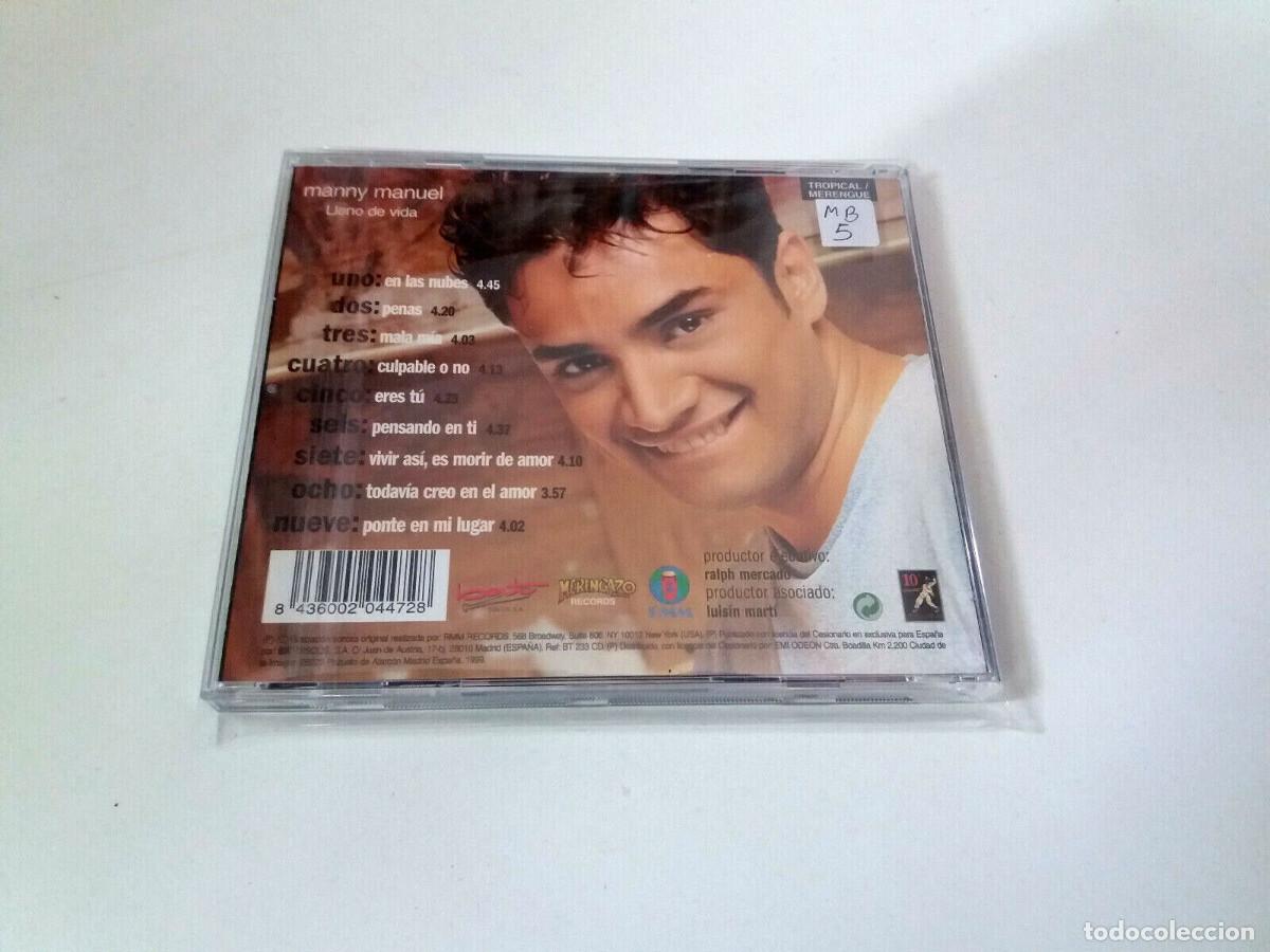 CDs de m&uacute;sica: MANNY MANUEL &rdquo;LLENO DE VIDA&rdquo; CD 9 TRACKS - Foto 2