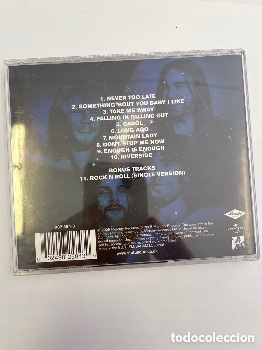CDs de m&uacute;sica: STATUS QUO - NEVER TOO LATE - CD - Foto 2