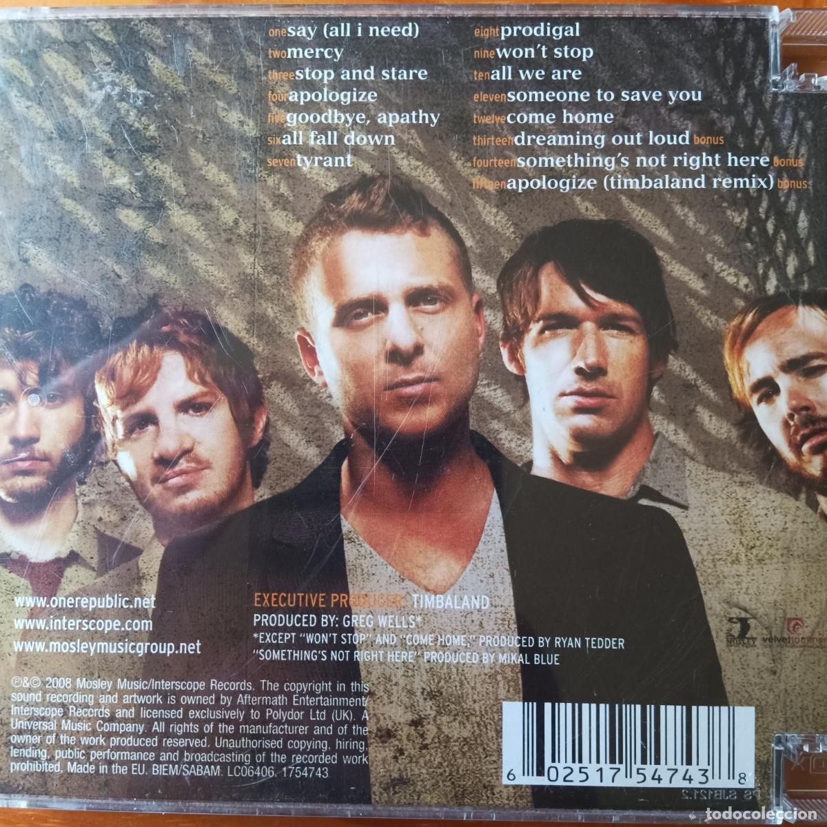 CDs de m&uacute;sica: ONE REPUBLIC, DREAMING OUT LOUD. CD ONEREPUBLIC - Foto 2