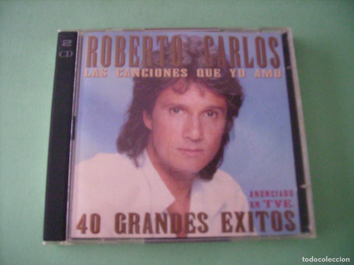 CDs de m&uacute;sica: CD - ROBERTO CARLOS - 40 GRANDES EXITOS - 2 DISCOS - Foto 1