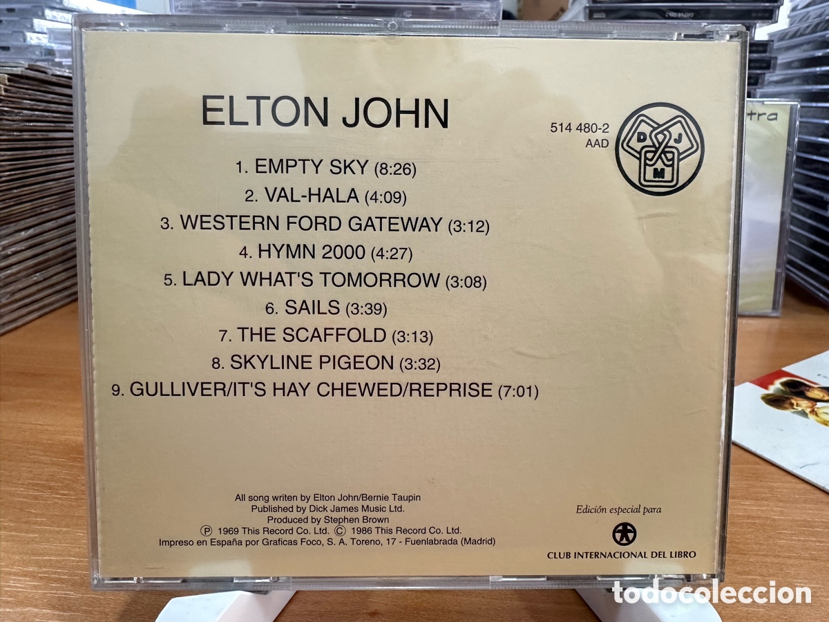 CDs de m&uacute;sica: Elton John - Empty Sky (CD, Album) - Foto 2