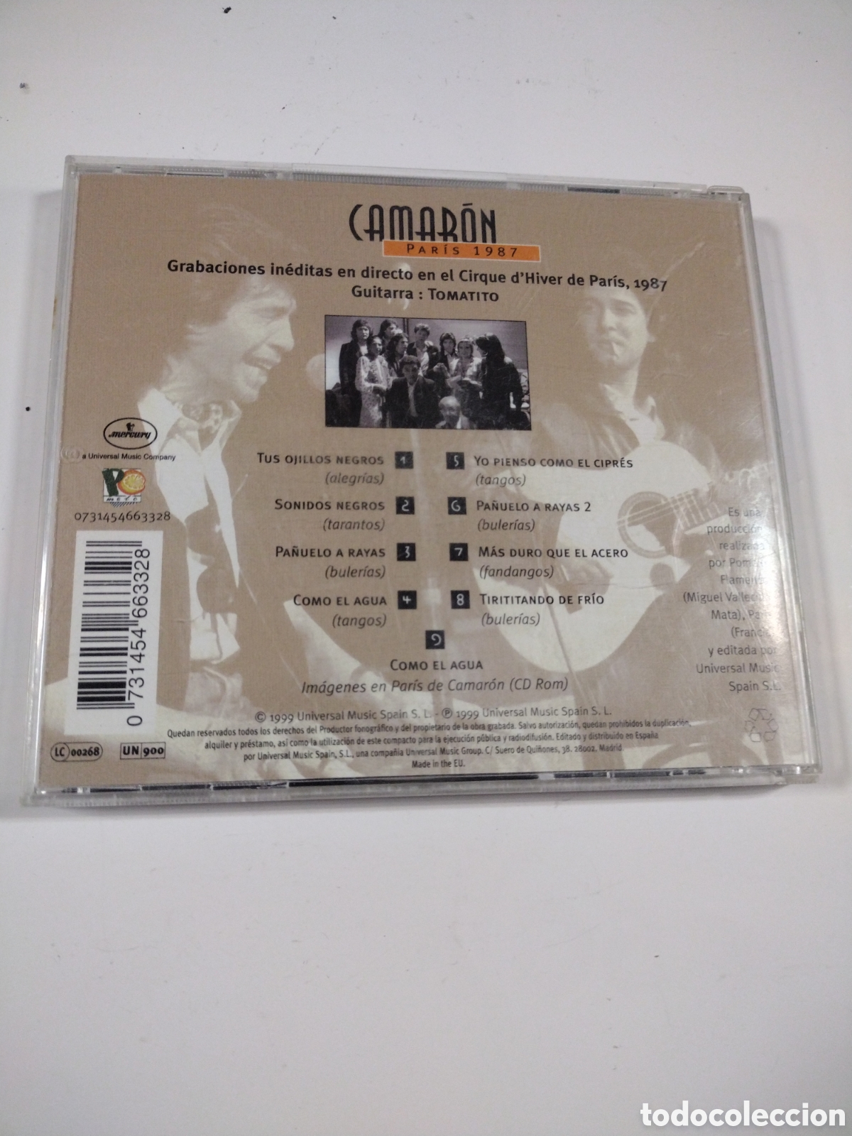 CDs de m&uacute;sica: EL CAMAR&Oacute;N DE LA ISLA &ndash; PAR&Iacute;S 1987. CD - Foto 2