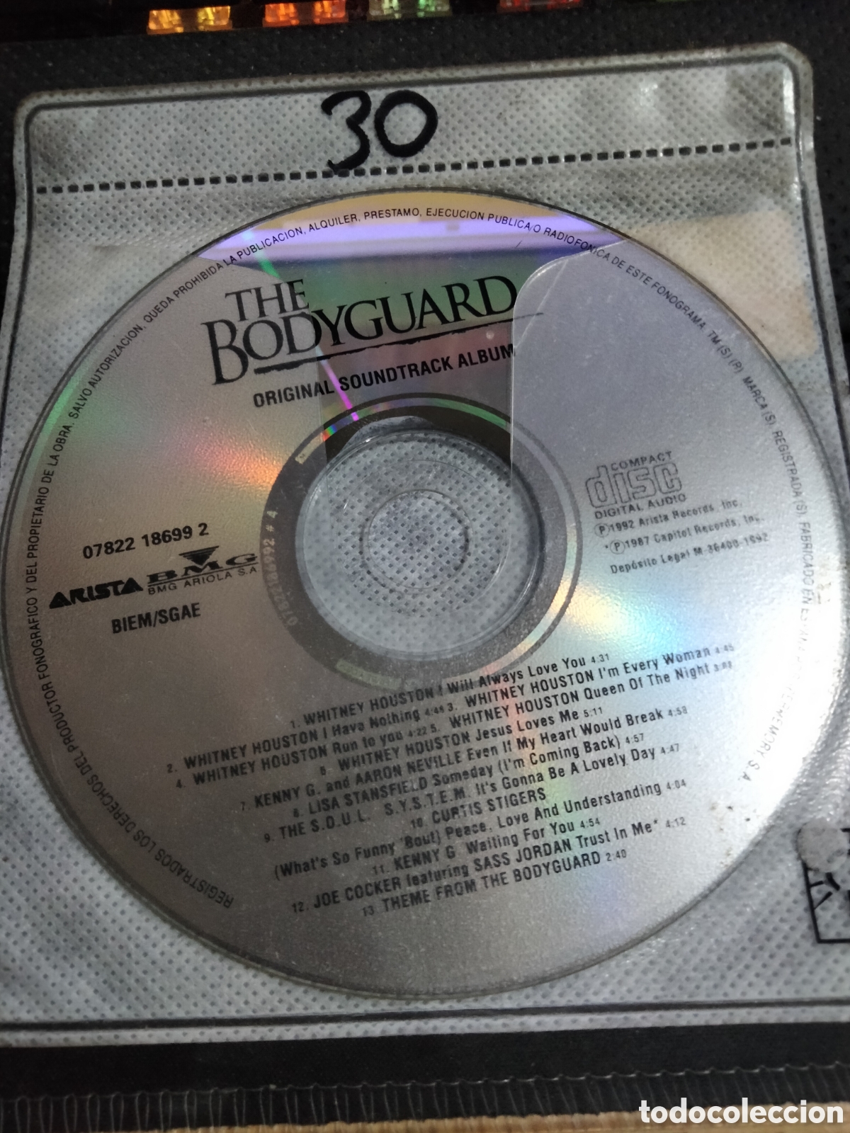 CDs de m&uacute;sica: CD the bodyguard -30 (disco solo) - Foto 1