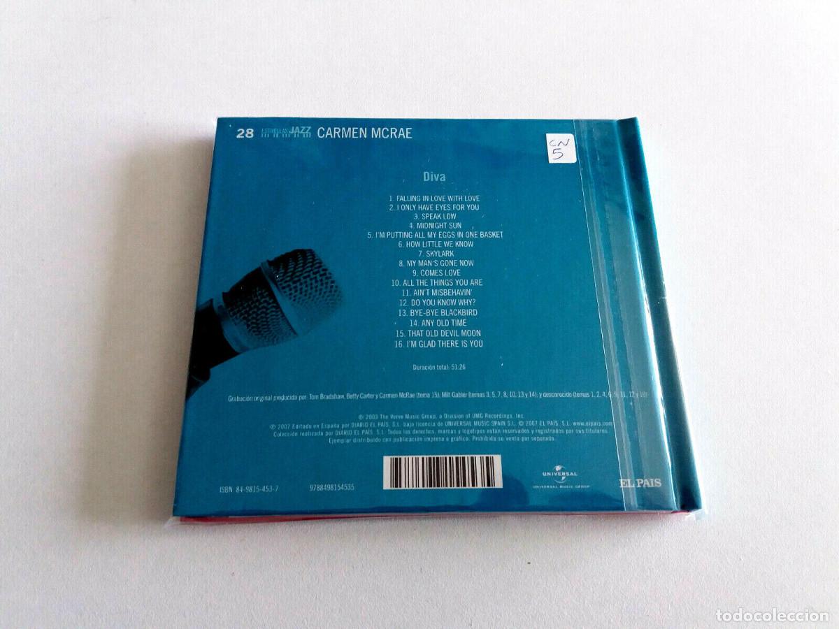 CDs de m&uacute;sica: CARMEN MCRAE &rdquo;DIVA&rdquo; CD + LIBRO BOOK 16 TRACKS COMO NUEVO - Foto 2