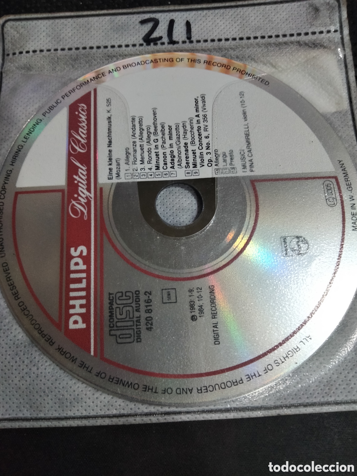 CDs de m&uacute;sica: Cd albinoni adagio -211 (disco solo) - Foto 1