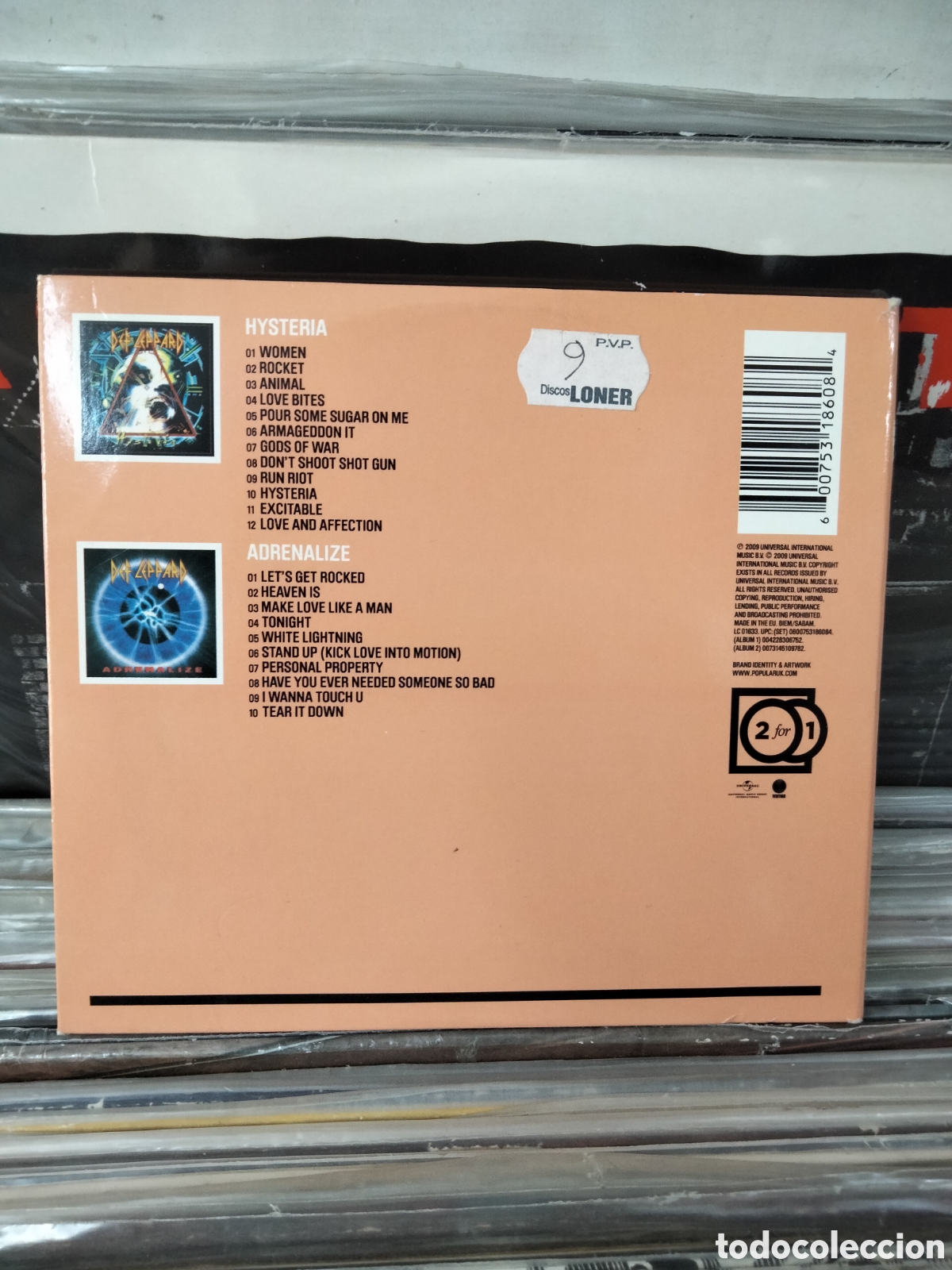 CDs de m&uacute;sica: Def leppard hysteria + adrenalize - Foto 2
