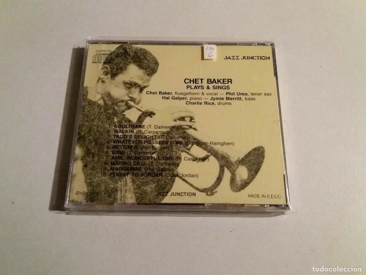CDs de m&uacute;sica: CHET BAKER &rdquo;PLAYS & SINGS&rdquo; CD 10 TRACKS COMO NUEVO - Foto 2