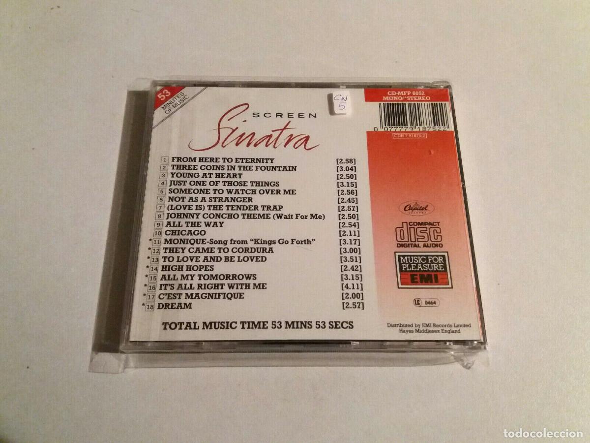 CDs de m&uacute;sica: FRANK SINATRA &rdquo;SCREEN SINATRA&rdquo; CD 18 TRACKS COMO NUEVO - Foto 2