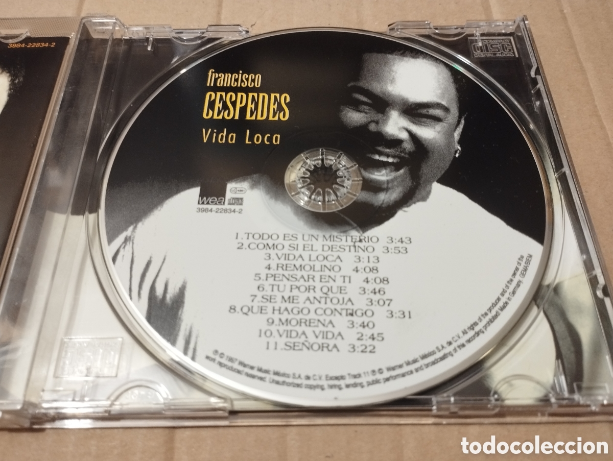 CDs de m&uacute;sica: FRANCISCO CESPEDES. VIDA LOCA (CD) - Foto 2