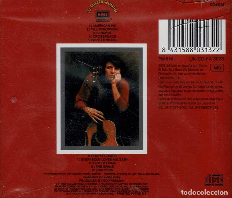 CDs de m&uacute;sica: Don McLean - American Pie. CD (precintado) - Foto 2