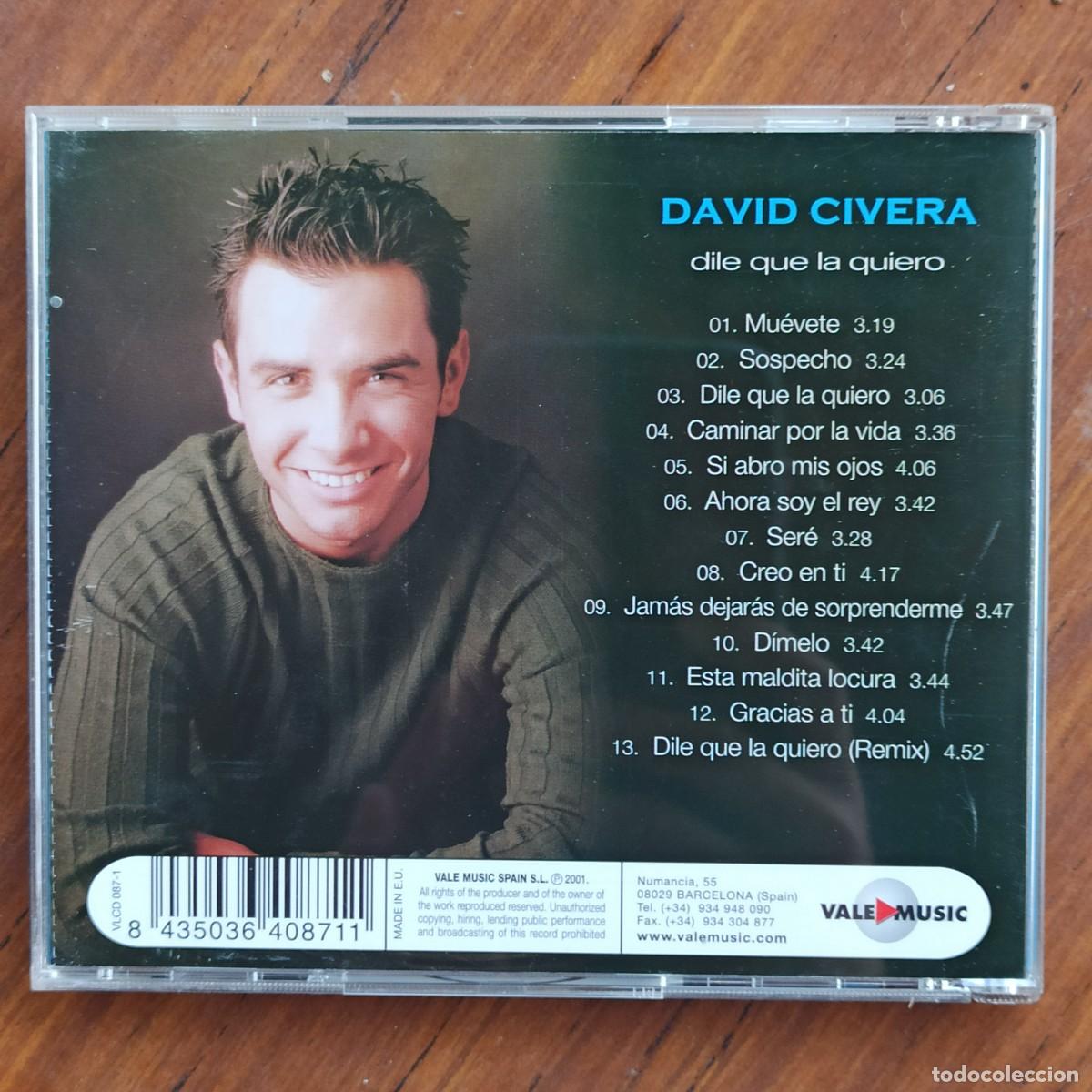 CDs de m&uacute;sica: CD David Civera &ndash; Dile Que La Quiero - Foto 2