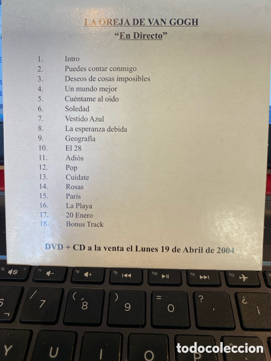 CDs de m&uacute;sica: LA OREJA DE VAN GOGH - EN DIRECTO CD SINGLE 18 TEMAS - Foto 1