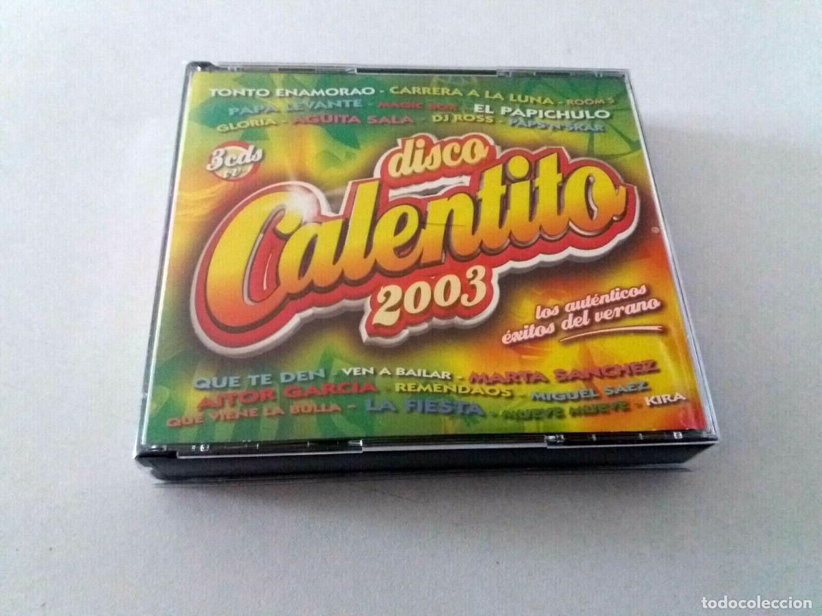 CDs de m&uacute;sica: CD &rdquo;DISCO CALENTITO 2003&rdquo; 3CD 55 TRACKS COMO NUEVO - Foto 1