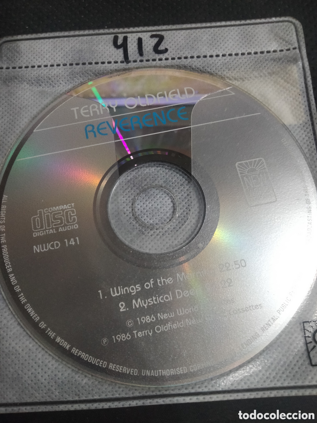 CDs de m&uacute;sica: CD Terry Oldfield reverence -412 (disco solo) - Foto 1