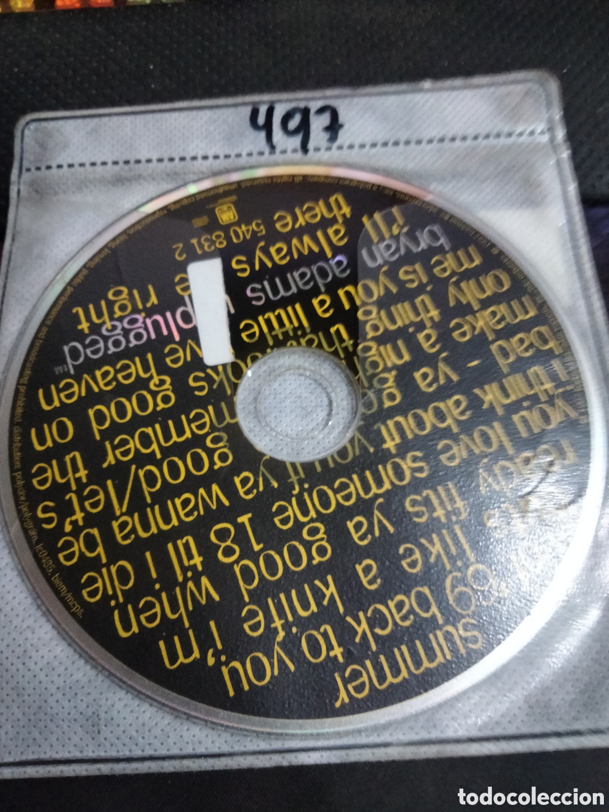 CDs de m&uacute;sica: CD Bryan Adams unplugged -497 (disco solo) - Foto 1