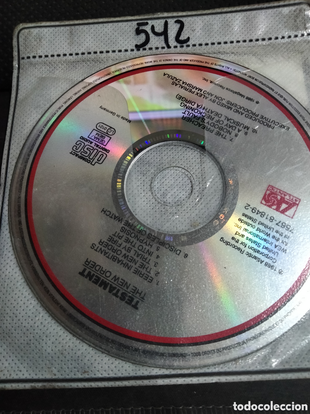 CDs de m&uacute;sica: Cd testament the new order -542 (disco solo) - Foto 1