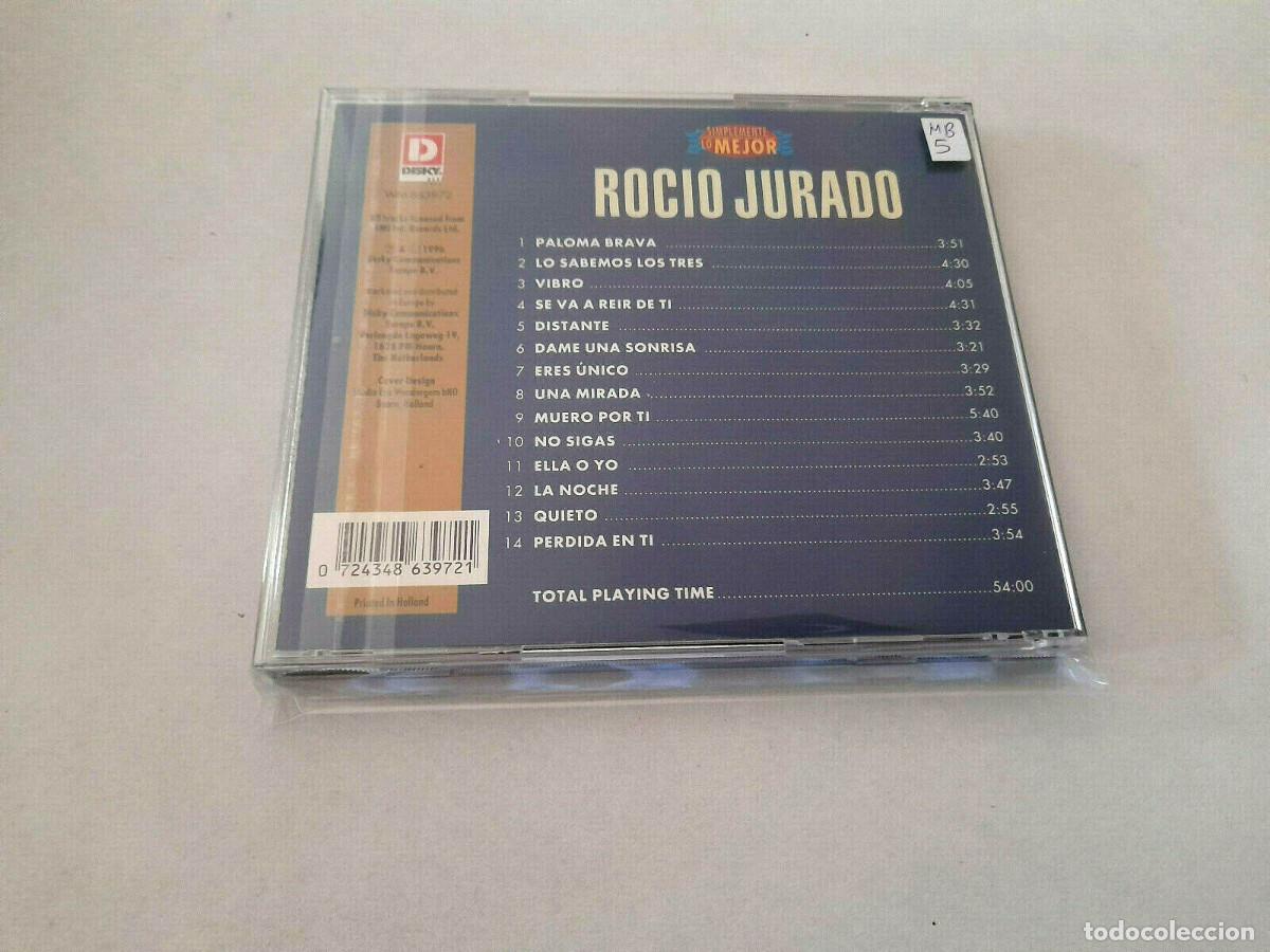 CDs de m&uacute;sica: ROCIO JURADO &rdquo;SIMPLEMENTE LO MEJOR&rdquo; CD 14 TRACKS - Foto 2