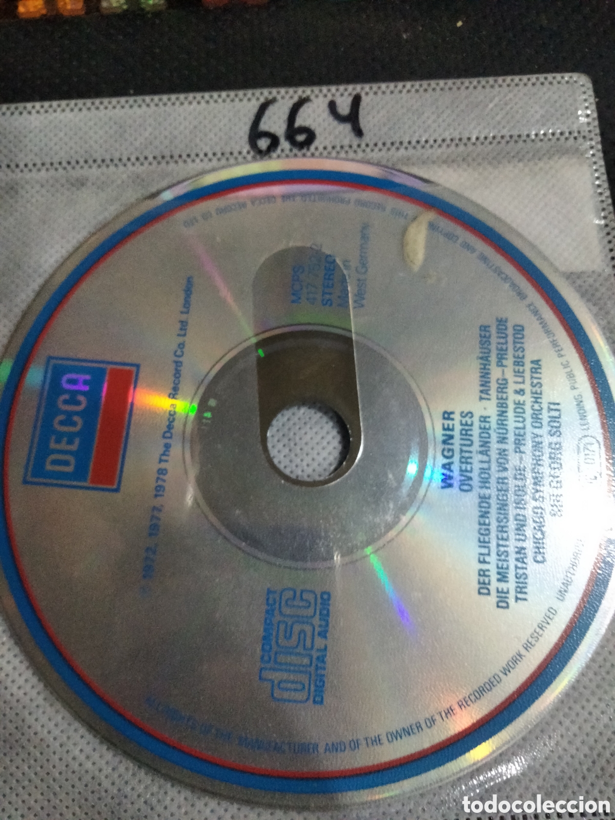 CDs de M&uacute;sica: Cd Wagner overtures -664 (disco solo)