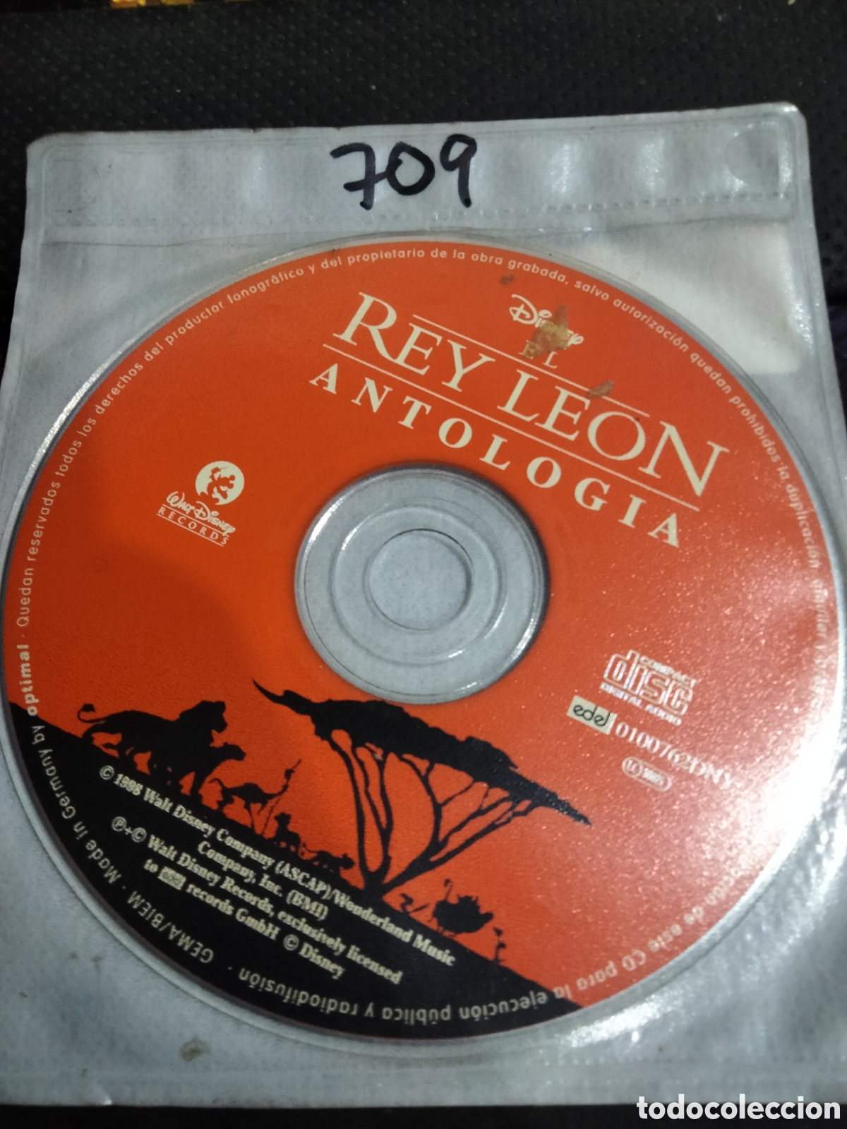 CDs de M&uacute;sica: El rey le&oacute;n antolog&iacute;a -709 (disco solo)