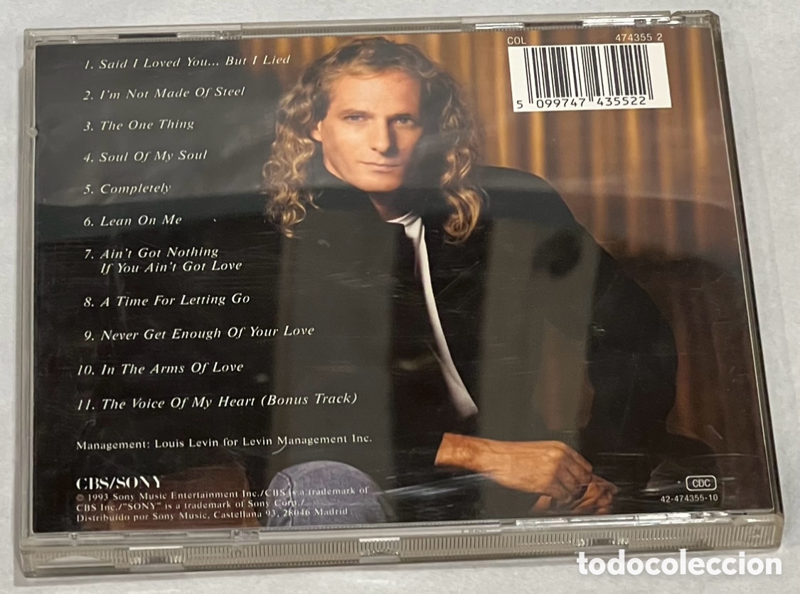 CDs de m&uacute;sica: CD. Michael Bolton. &ldquo;The One Thing&rdquo;. - Foto 2