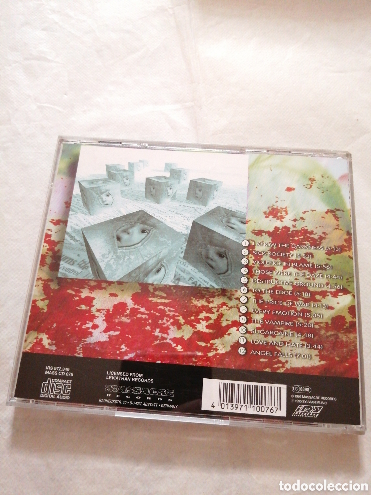CDs de m&uacute;sica: Chastain. Cd Sick society. 1995 - Foto 2