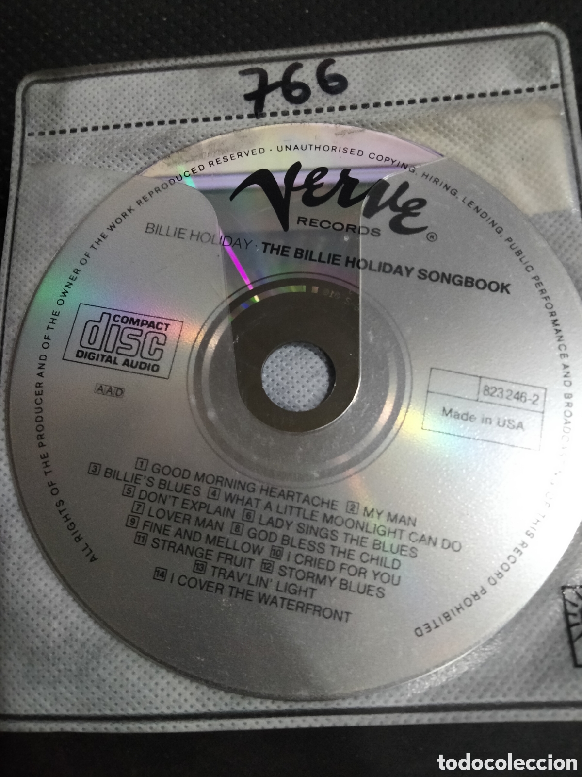 CDs de M&uacute;sica: CD the Billie holiday songbook -766 (disco solo)