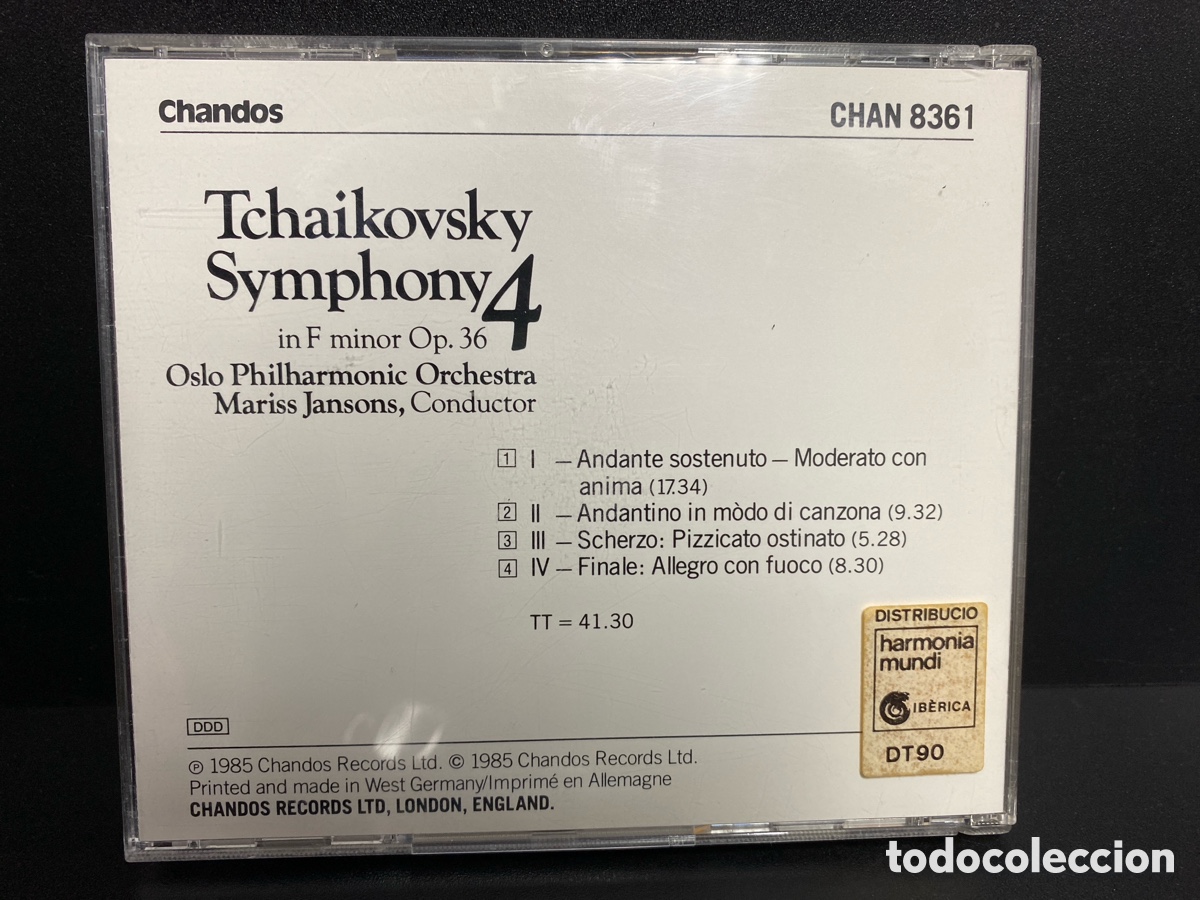 CDs de m&uacute;sica: Tchaikovsky - Mariss Jansons - Symphony No. 4 (CD) - Foto 2
