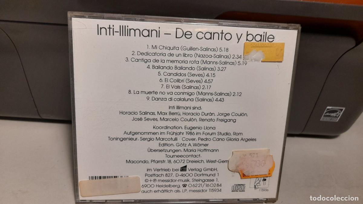 CDs de m&uacute;sica: CD INTI-ILLIMANI : DE CANTO Y BAILE - Foto 2