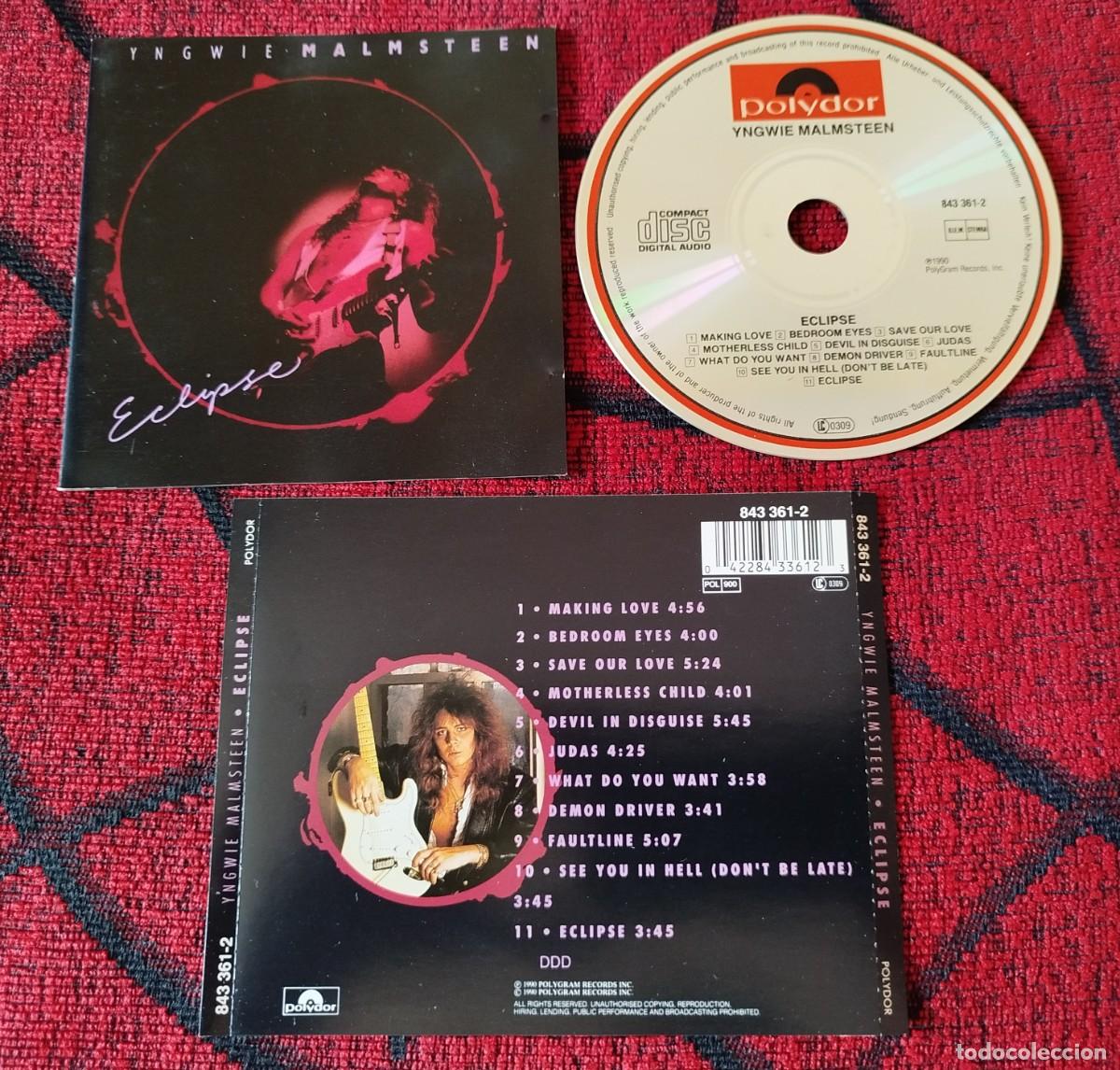 CDs de m&uacute;sica: YNGWIE MALMSTEEN ** Eclipse ** CD ORIGINAL 1990 - Foto 1
