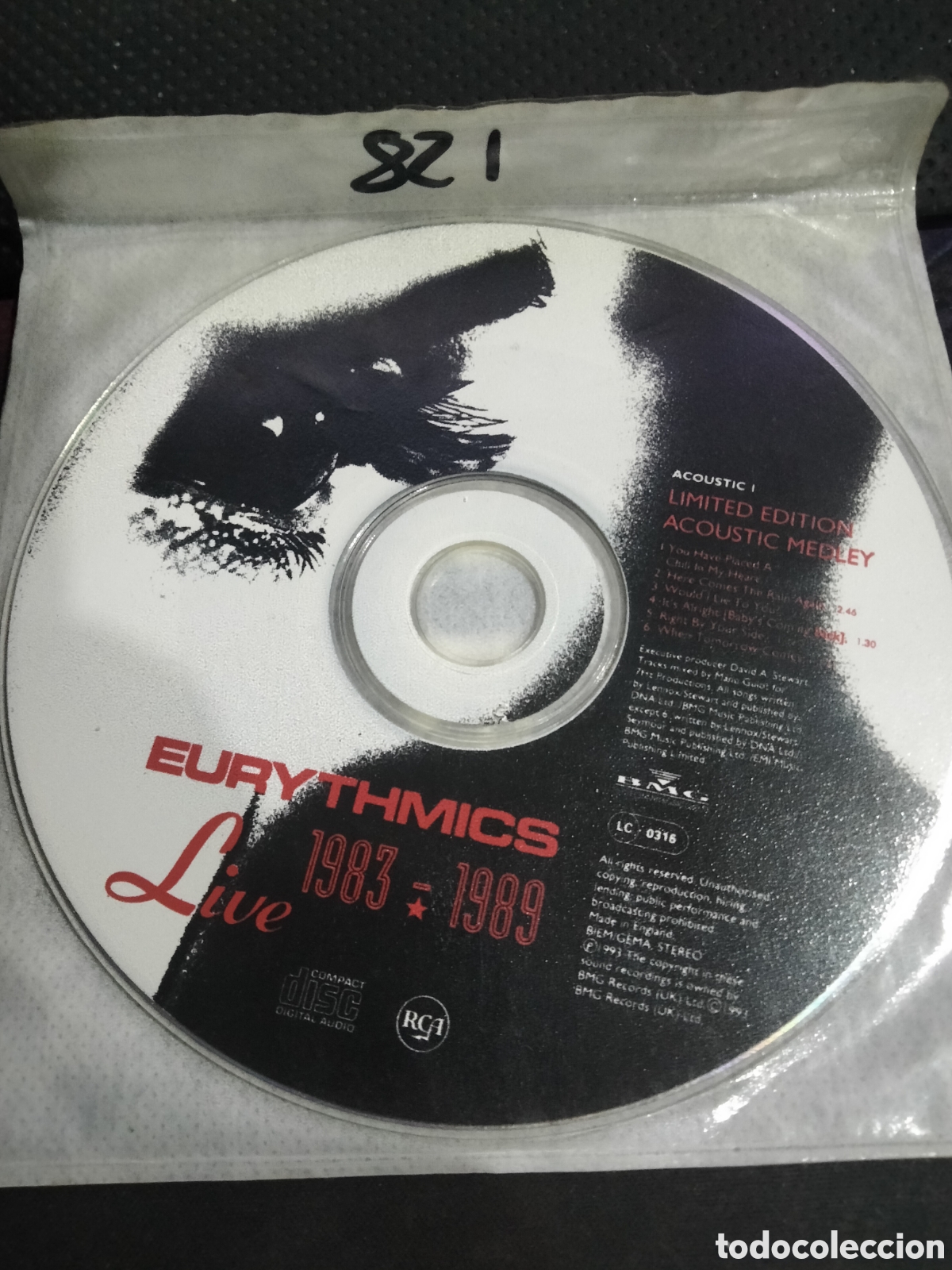 CDs de m&uacute;sica: CD eurythmics live 1983-1989 (disco solo) - Foto 1