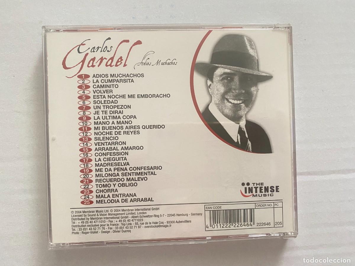 CDs de m&uacute;sica: CD CARLOS GARDEL - ADIOS MUCHACHOS - Foto 2