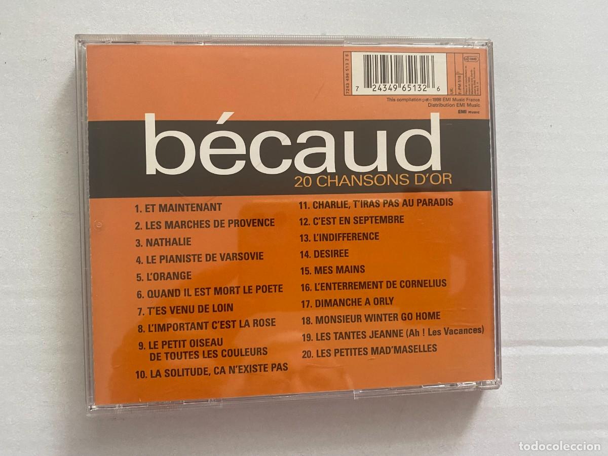 CDs de m&uacute;sica: CD GILBERT BECAUD - 20 CHANSONS DOR - Foto 2