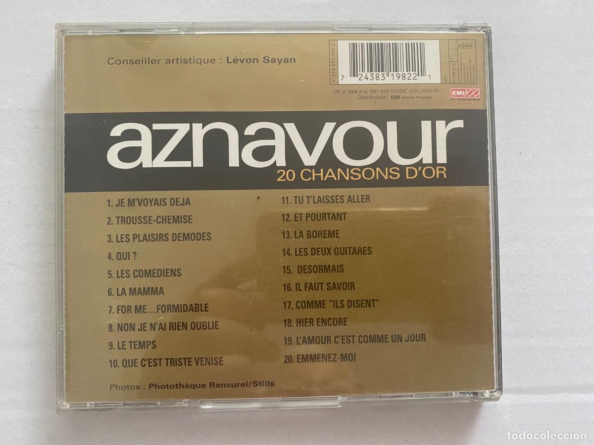 CDs de m&uacute;sica: CD AZNAVOUR - 20 CHANSONS DOR - Foto 2