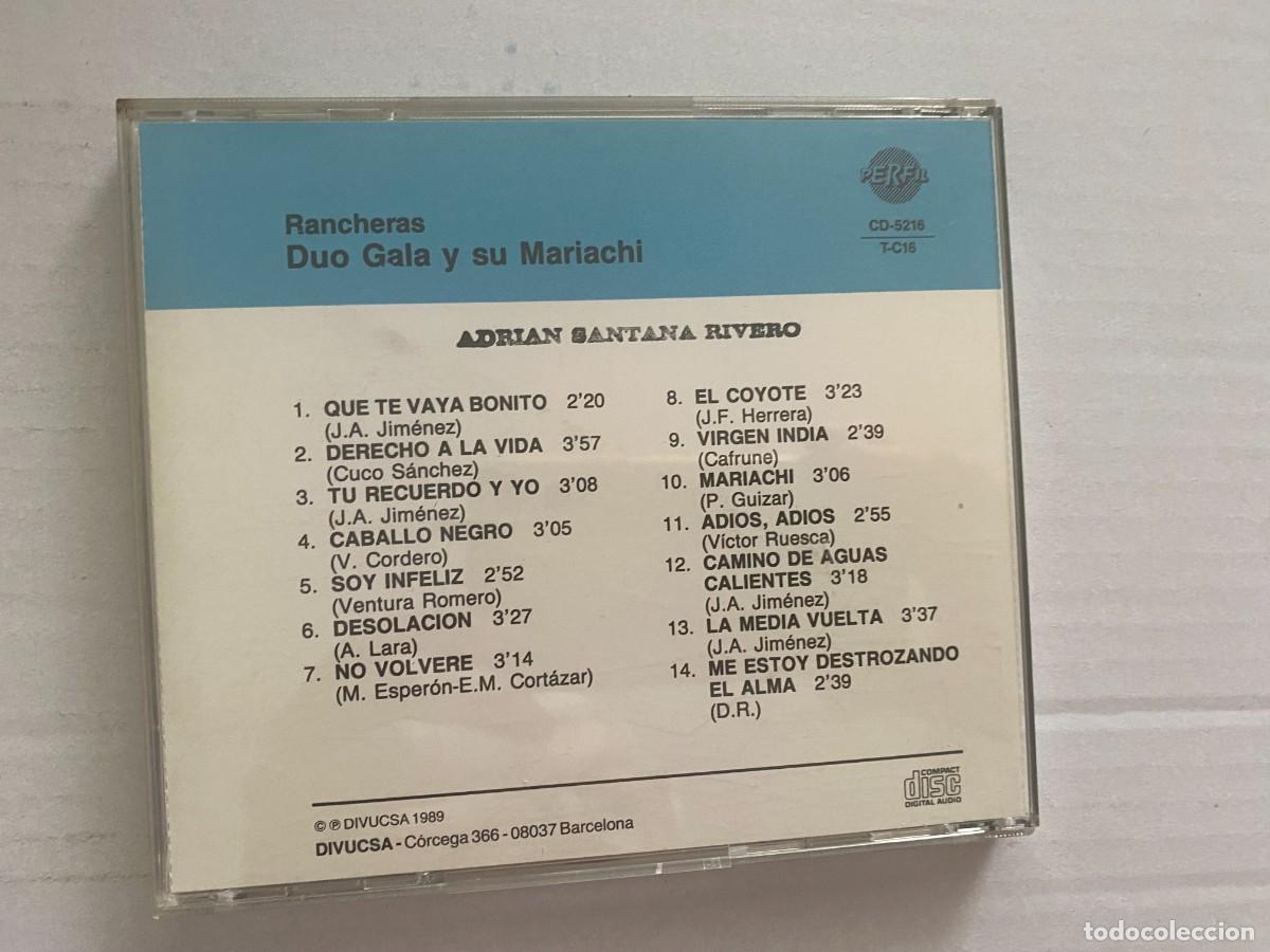 CDs de m&uacute;sica: CD DUO GALA Y MARIACHI - RANCHERAS - Foto 2