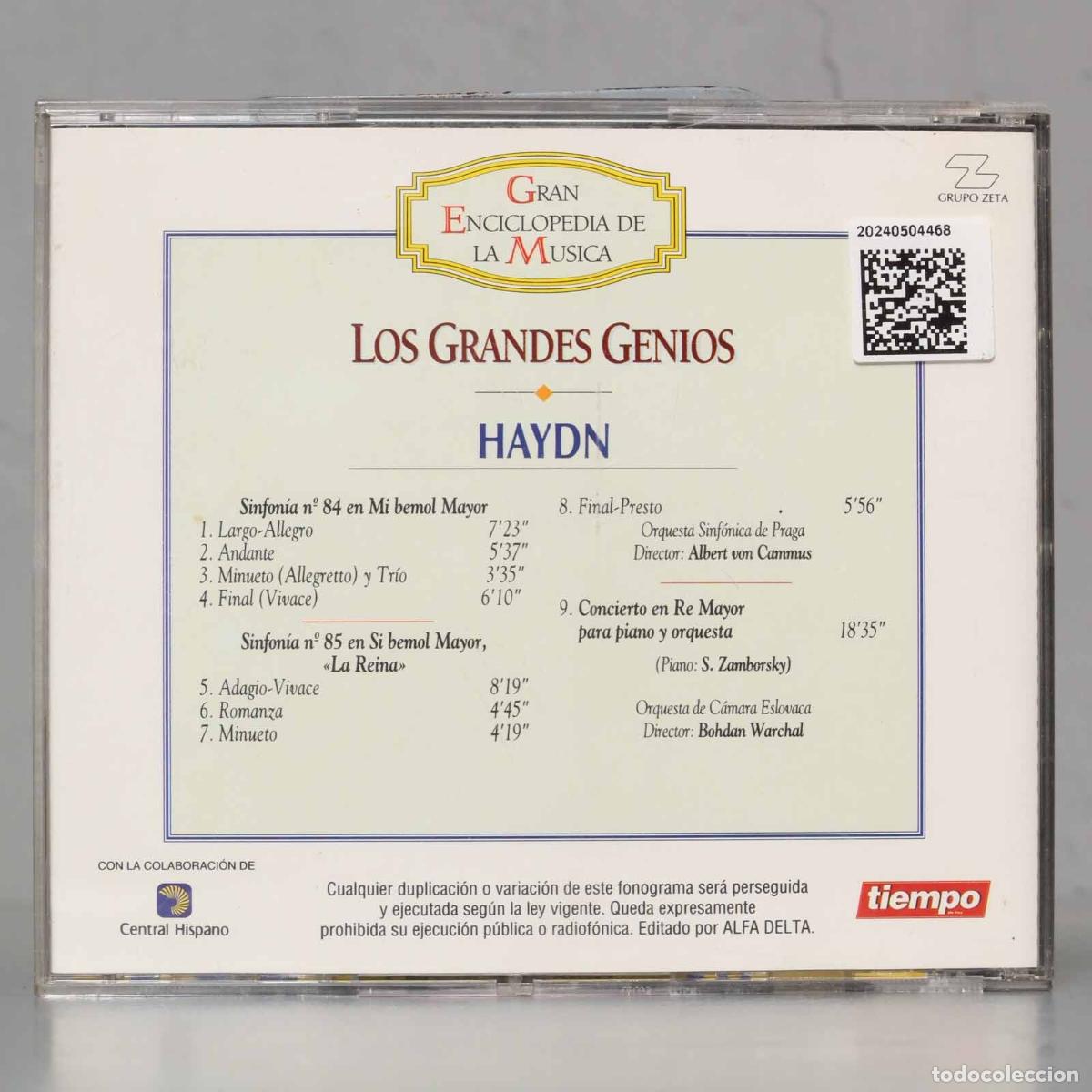 CDs de m&uacute;sica: CD. LOS GRANDES GENIOS. HAYDN. 5 - Foto 2