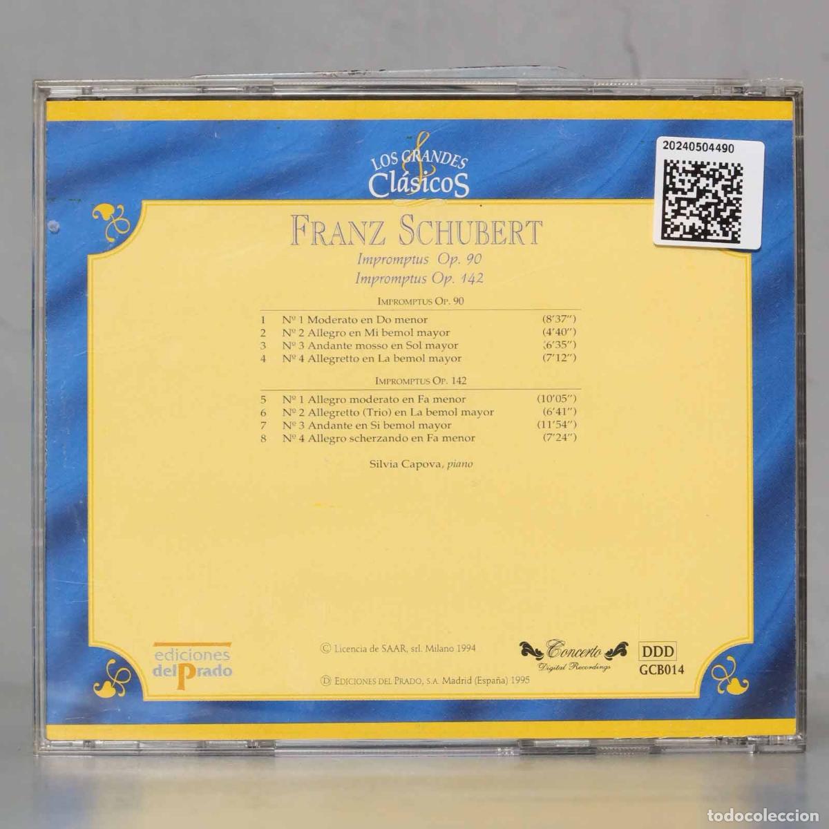 CDs de m&uacute;sica: CD. SCHUBERT. OP 90 142. CAPOVA - Foto 2
