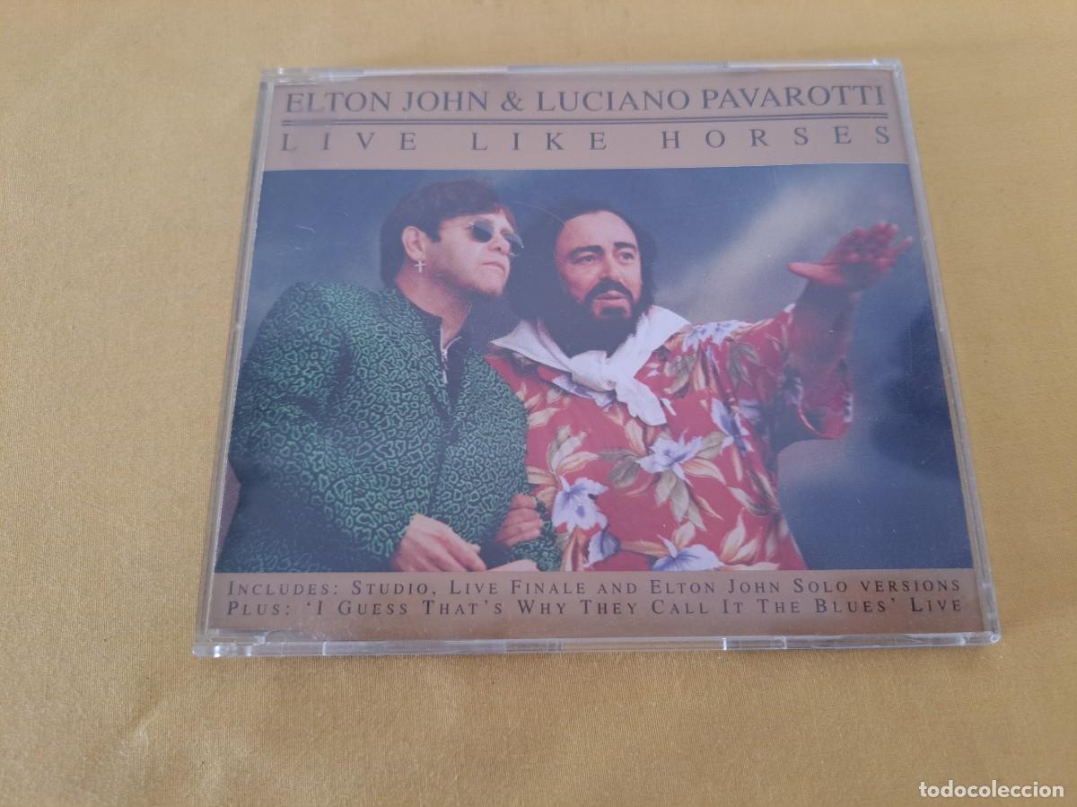 CD de Música: ELTON JOHN & LUCIANO PAVAROTTI - LIVE LIKE HORSES - MERCURY RECORDS 1996 - CD EP