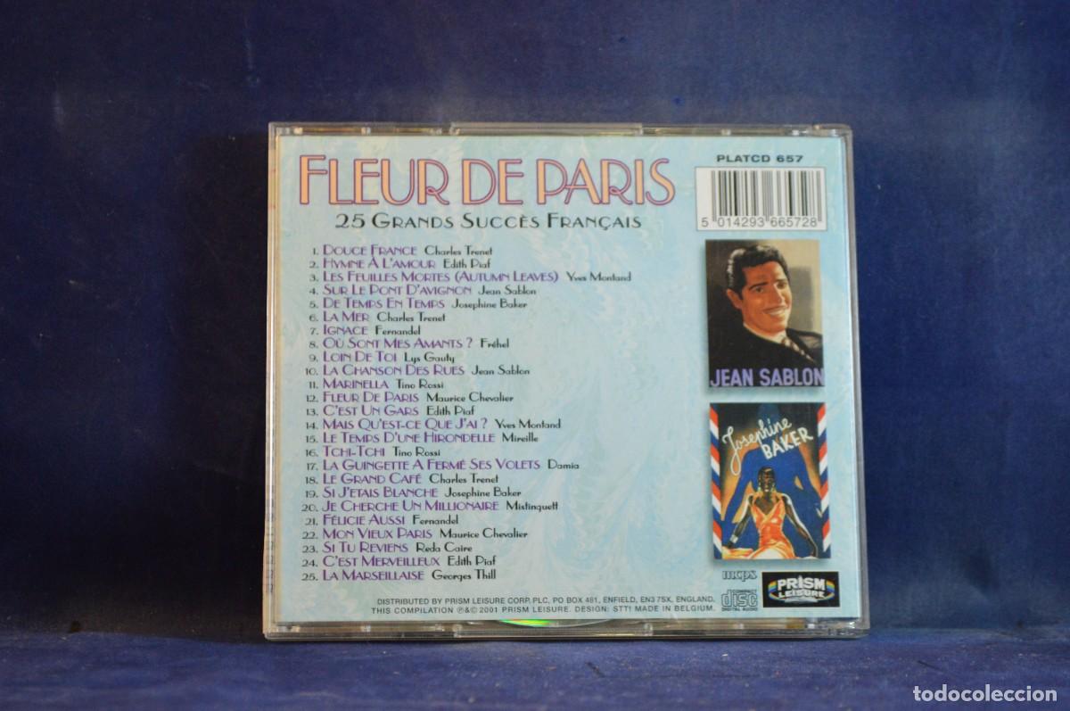 CDs de m&uacute;sica: VARIOUS &ndash; FLEUR DE PARIS - 25 GRANDS SUCCES FRANCAIS - CD - Foto 2