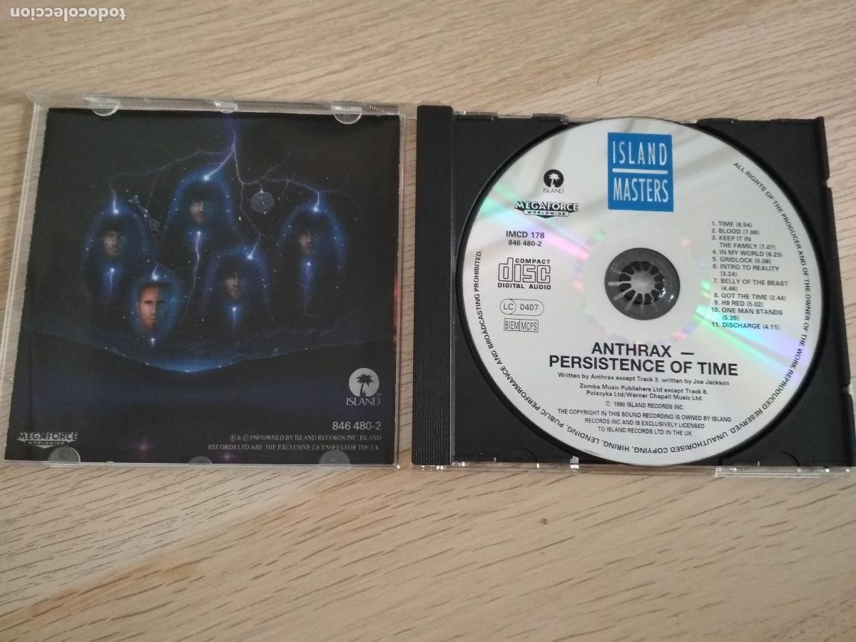 CDs de m&uacute;sica: Anthrax &lrm;&ndash; Persistence Of Time 1990 - Foto 4