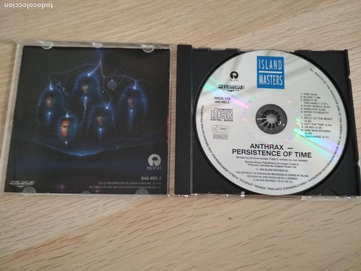 CDs de m&uacute;sica: Anthrax &lrm;&ndash; Persistence Of Time 1990 - Foto 5
