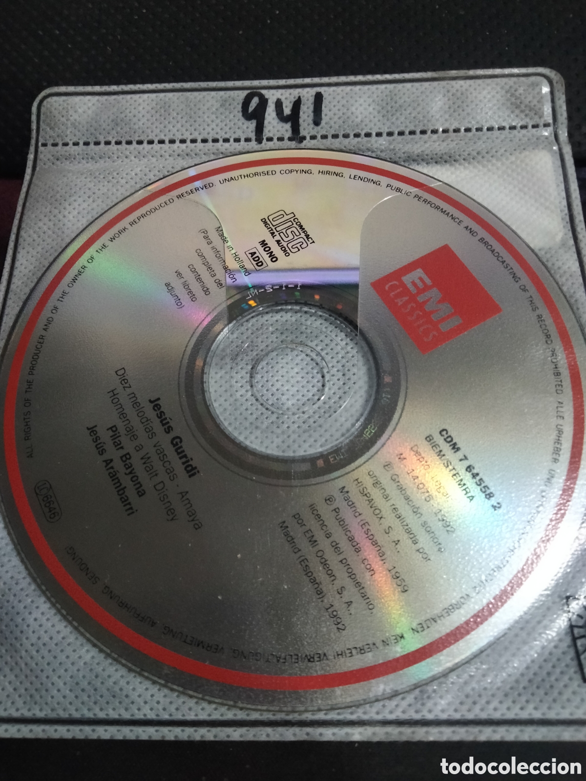 CDs de m&uacute;sica: Cd jes&uacute;s guridi -941 (disco solo) - Foto 1