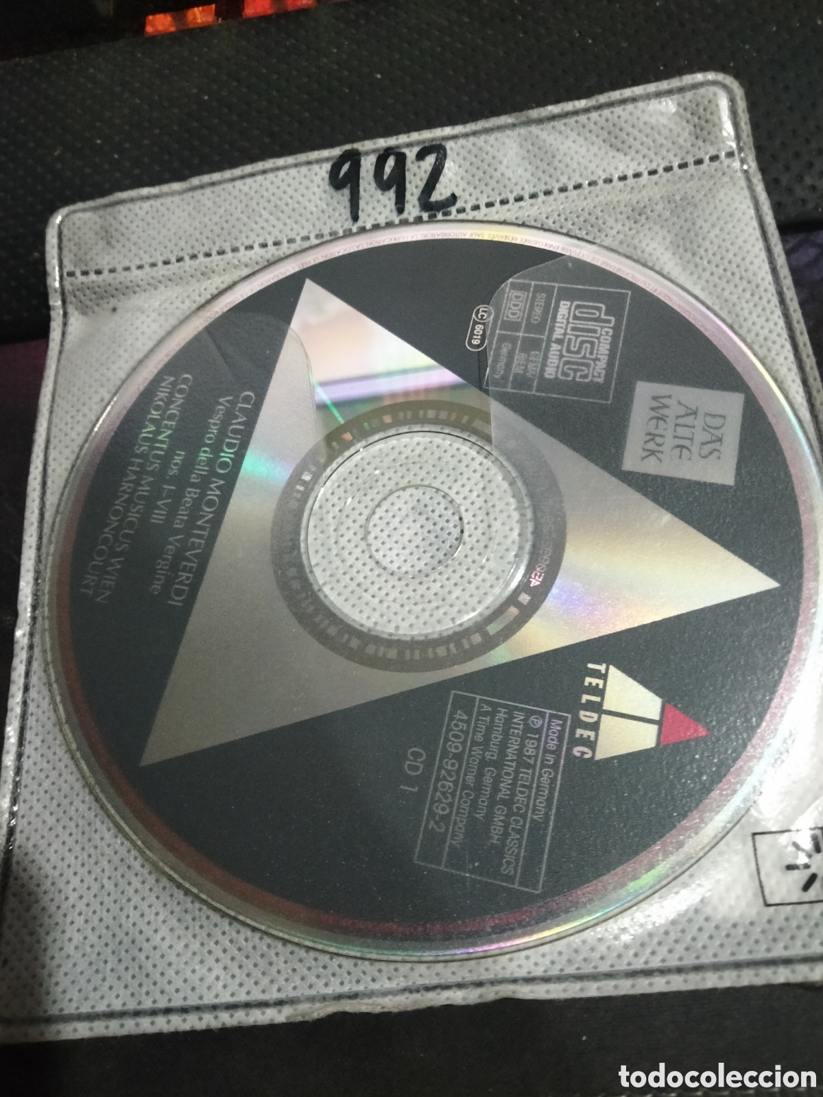 CDs de m&uacute;sica: Cd Claudio monteverdi -992 (disco solo) - Foto 1