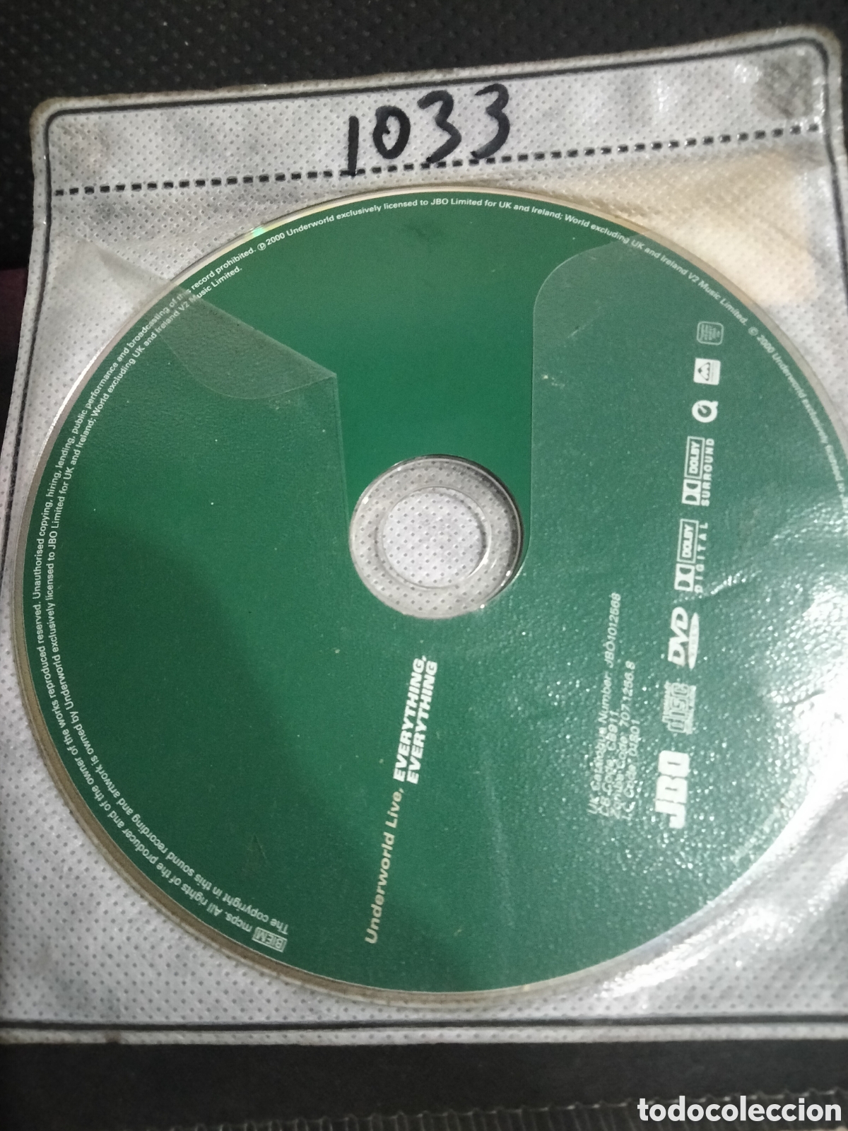 CDs de m&uacute;sica: Cd underworld live everithing -1033 (disco solo) - Foto 1