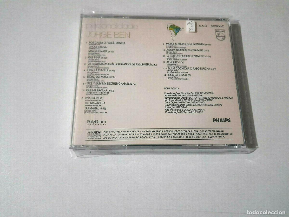 CDs de m&uacute;sica: JORGE BEN &rdquo;PERSONALIDADE&rdquo; CD 14 TRACKS - Foto 2