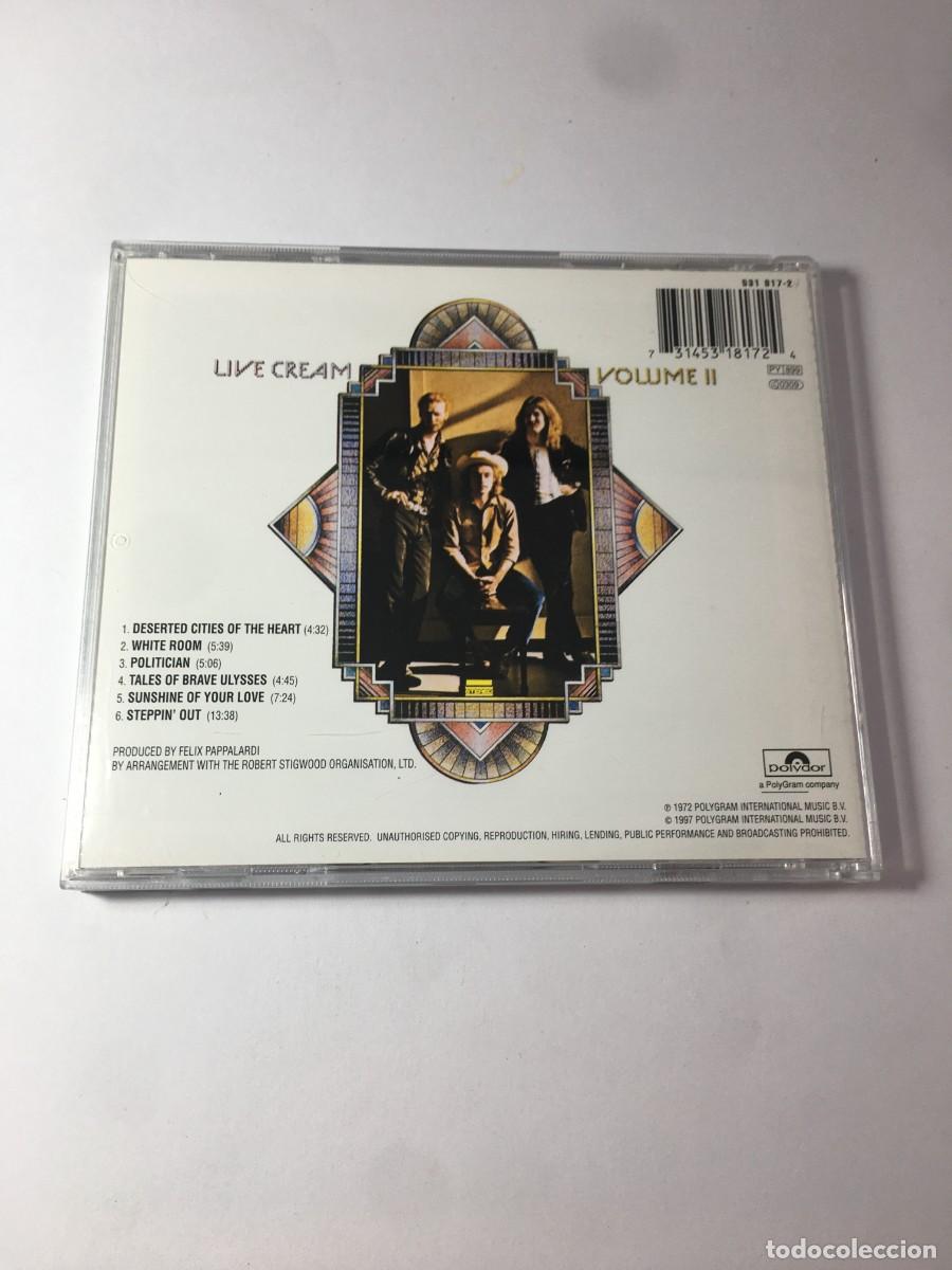 CDs de m&uacute;sica: CREAM - LIVE CREAM VOLUME II - CD - Foto 3