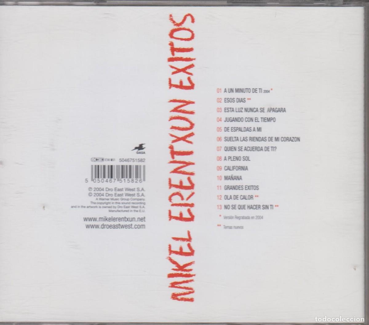 CDs de m&uacute;sica: Mikel Erentxun cd Exitos 2004 - Foto 2