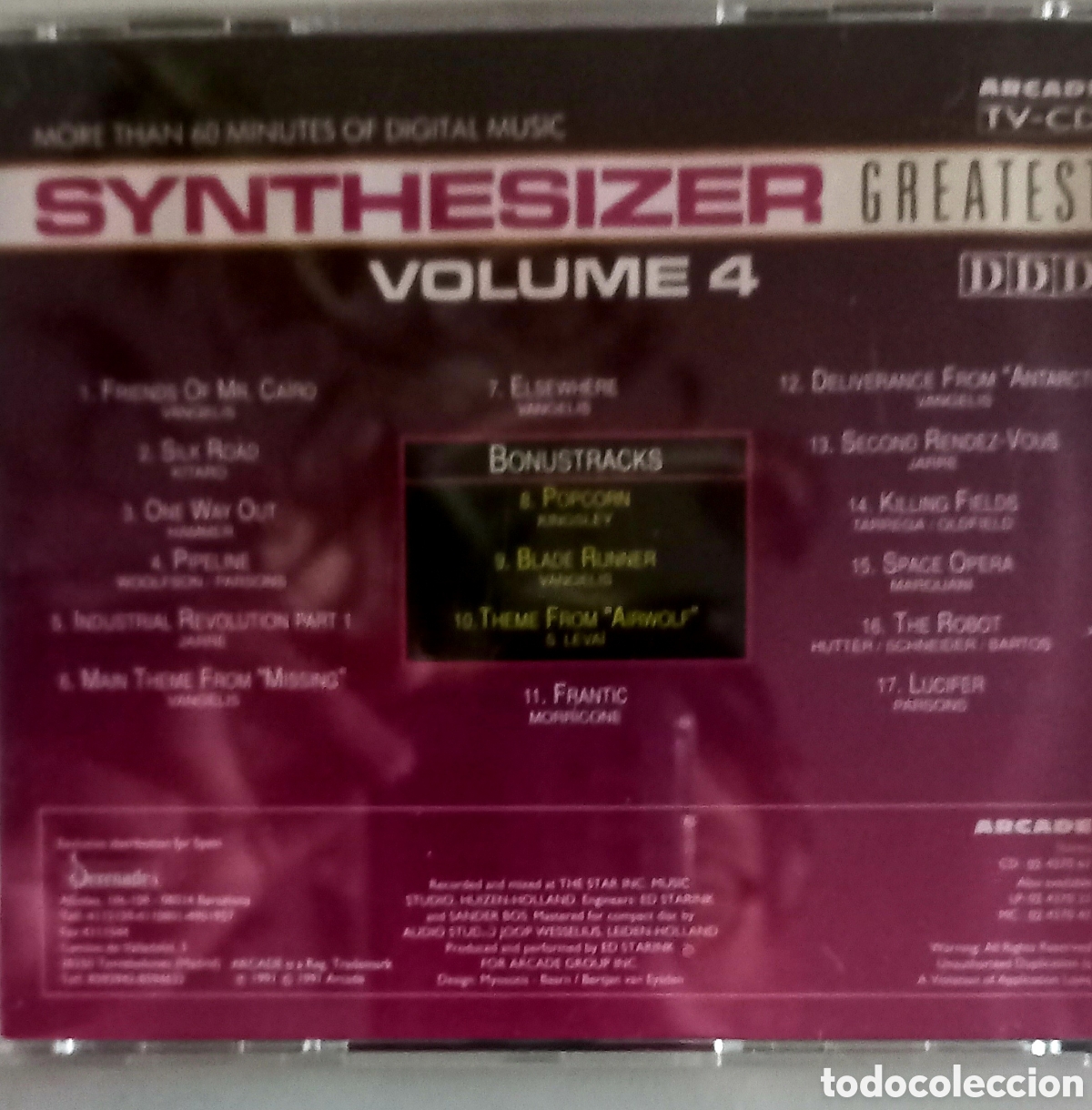 CDs de m&uacute;sica: SYNTHESIZER VOLUMEN 4 - Foto 2