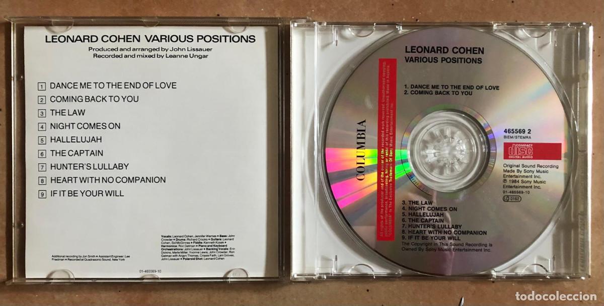 CDs de m&uacute;sica: Leonard Cohen CD Various Positions 1984 - Foto 3