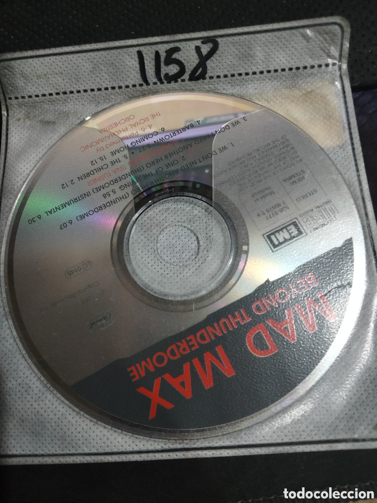 CDs de m&uacute;sica: Cd BSO m&aacute;d Max beyond thunderdome -1158 (disco solo) - Foto 1