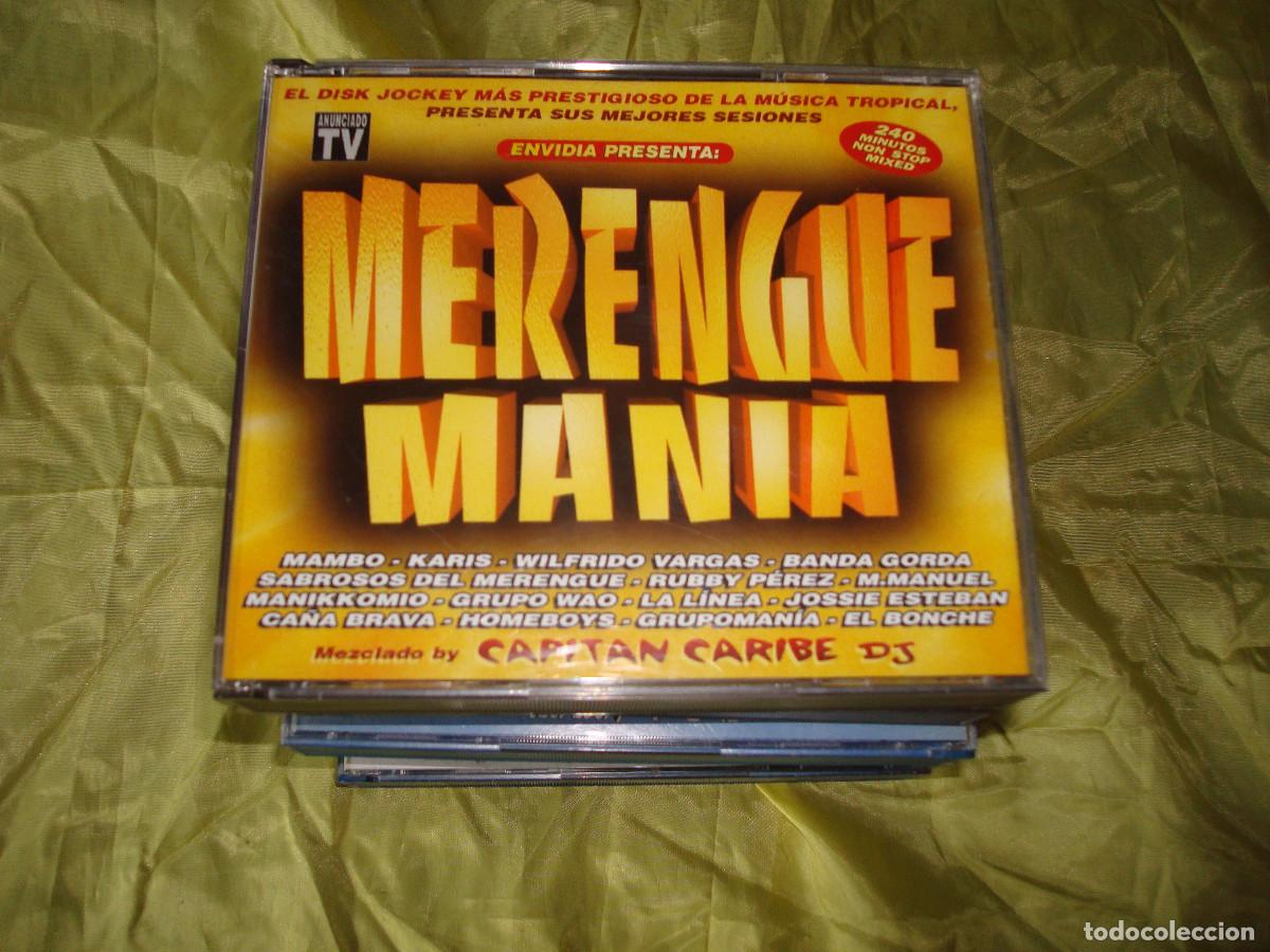Music CDs: MERENGUE MANIA. MEZCLADO BY CAPITAN CARIBE DJ. 4 CD&acute;S. IMPECABLE(#)